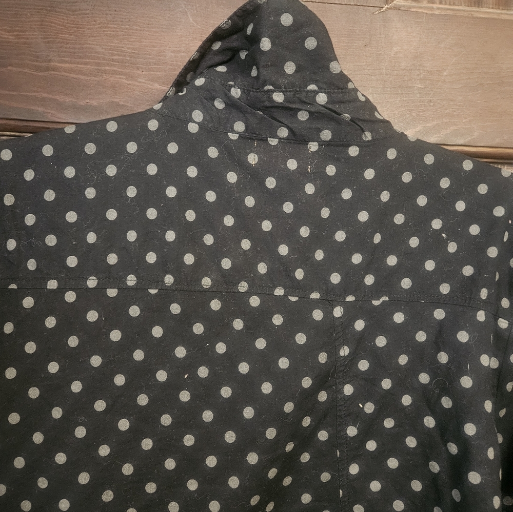 TULIP STYLISH TUNIC! POLKA DOT.BIG MOP BUTTONS. FABULOUS DESIGN.LONGER REAR!EUC♡ - Picture 5 of 8